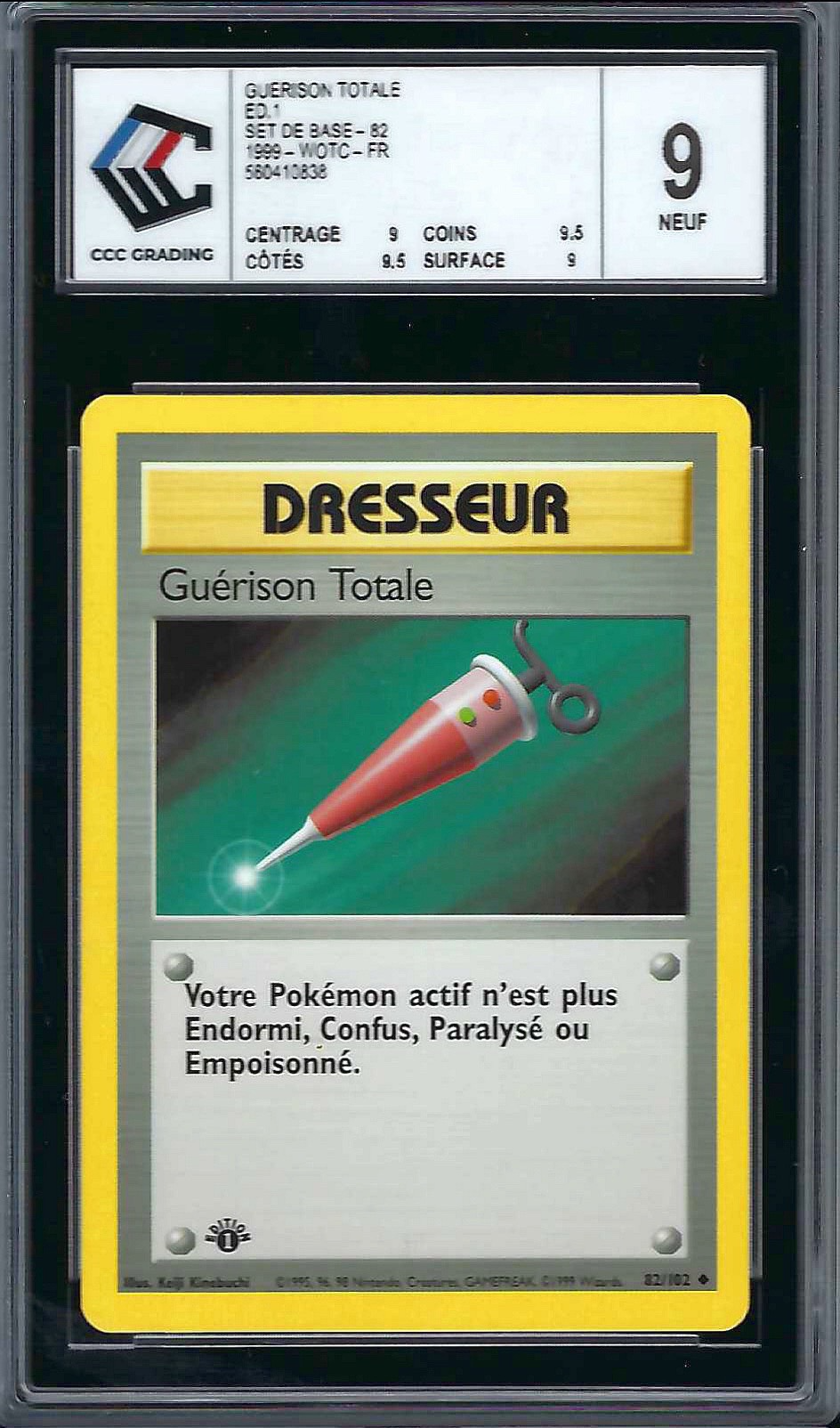 Pokemon Guerison Totale 82 102 ED1 Wizards Set De Base CCC 9 Fr