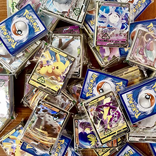 Lots Pokémon fait maison : Lot de 50 Cartes françaises sans Doubles + 1 Carte V ou GX Cadeau ! - FR