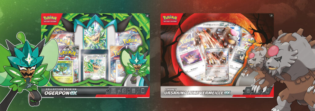 Pokémon Coffret Premium Ogerpon-ex et Coffret Ursaking Lune Vermeille-ex