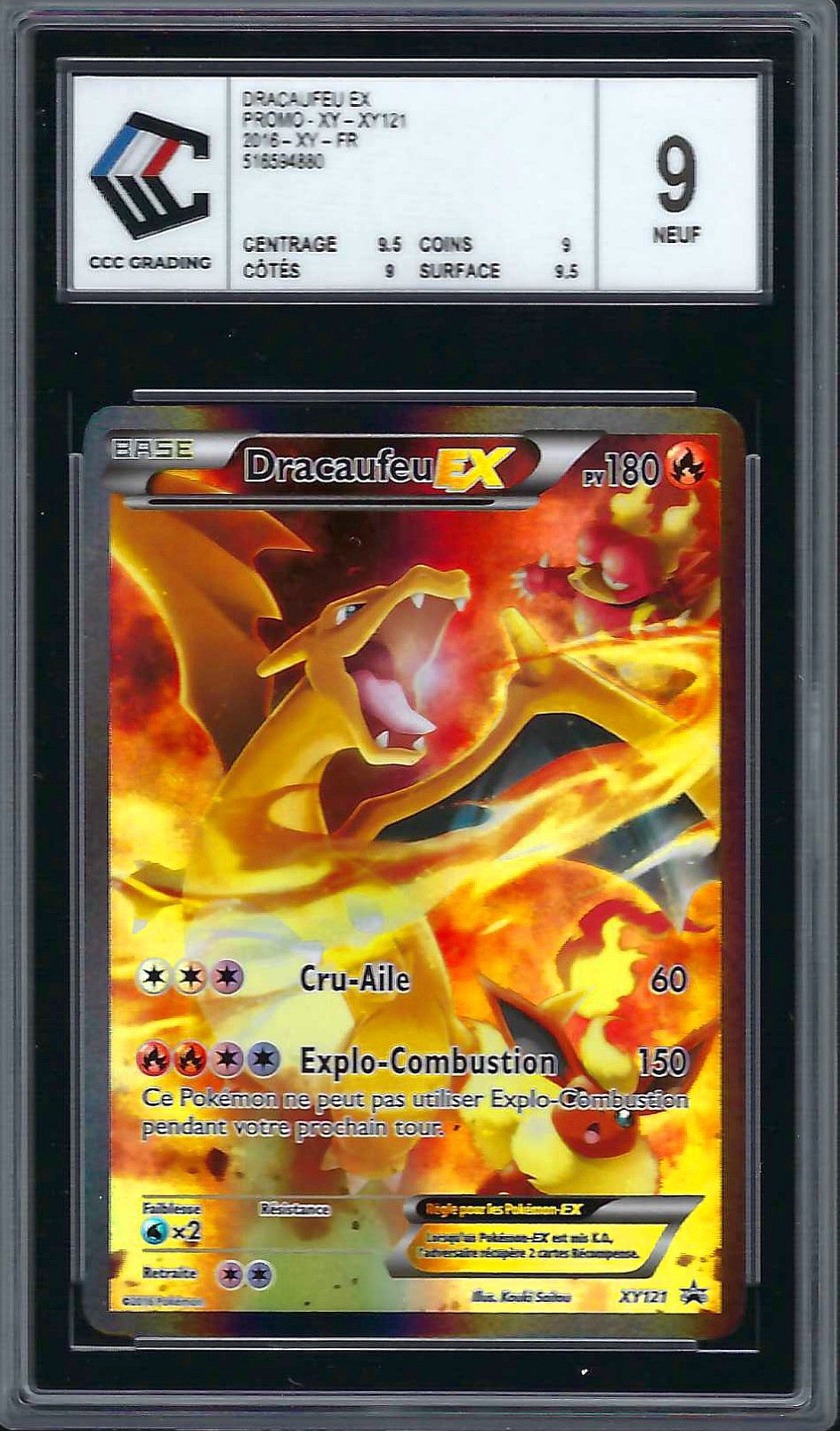 Carte Gradée Pokemon - Dracaufeu XY121 EX
