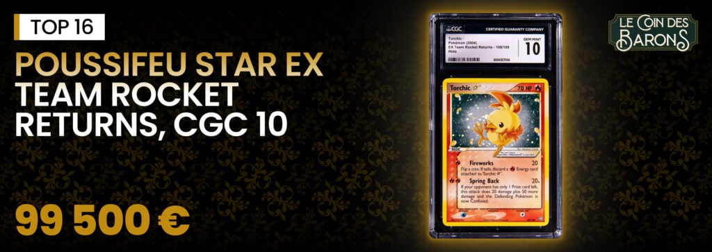 Poussifeu Star EX Team Rocket Returns, CGC 10 - 99 500 €