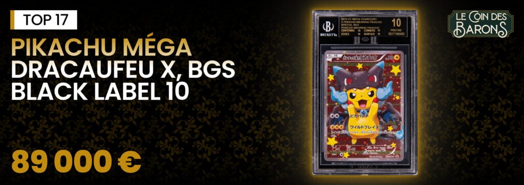 Pikachu Méga Dracaufeu X, BGS Black Label 10 - 89 000€
