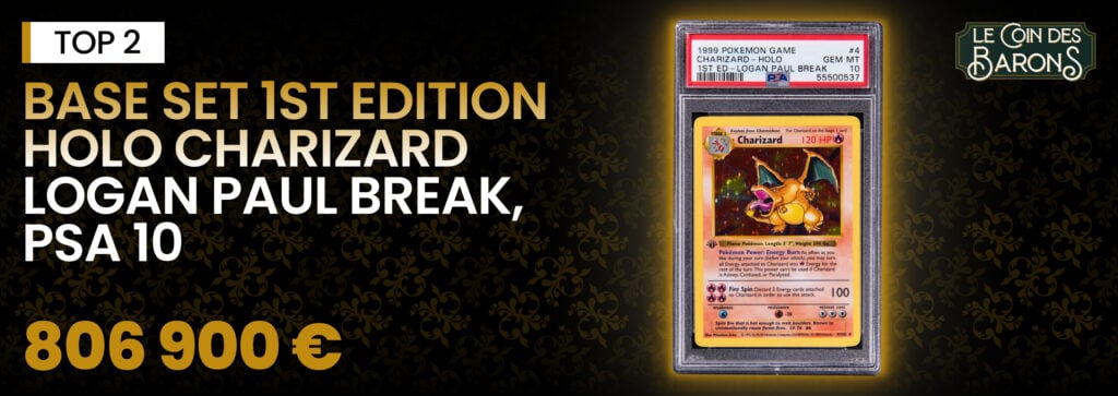 Base Set 1st Edition Holo Charizard Logan Paul Break, PSA 10 - 806 900 €