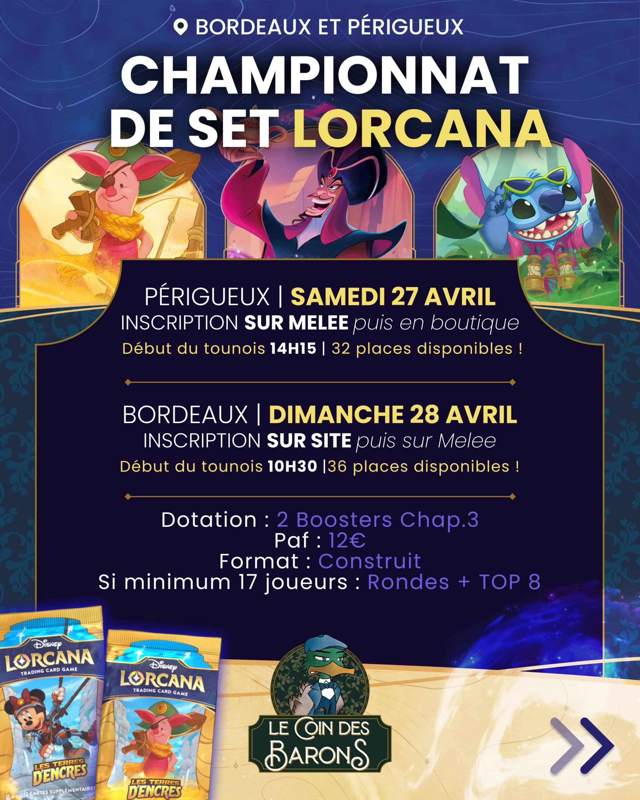 Inscription Championnat de Set Lorcana - Dimanche 28 Avril 10h30