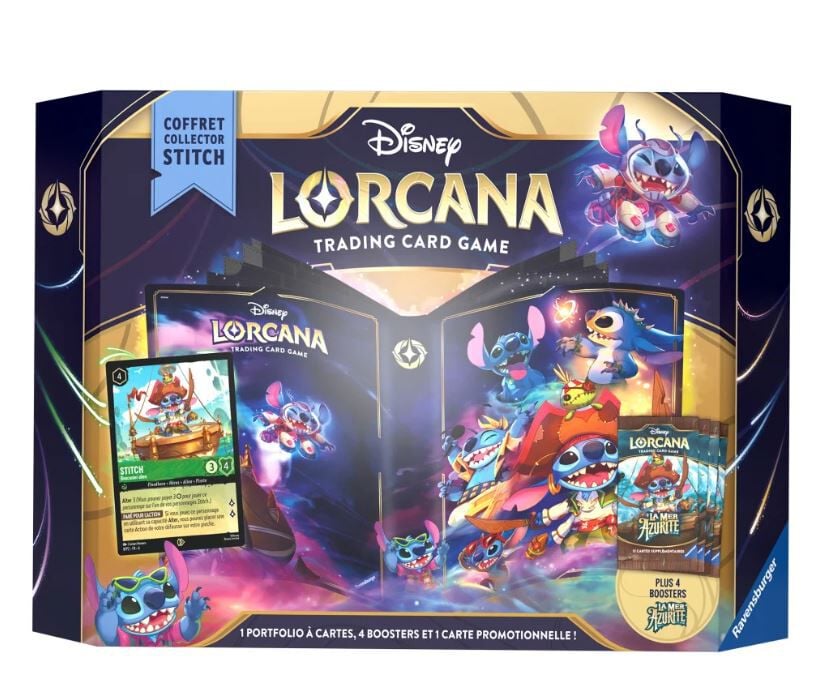 Disney Lorcana  - Coffret Cadeau Stitch Collector - Chapitre 6 :  La Mer Azurite - FR