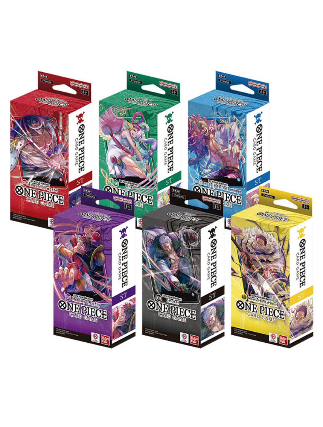 One Piece - Pack - 6 Starter Decks - ST15 - ST16 - ST17 - ST18 - ST19 - ST20 - en français