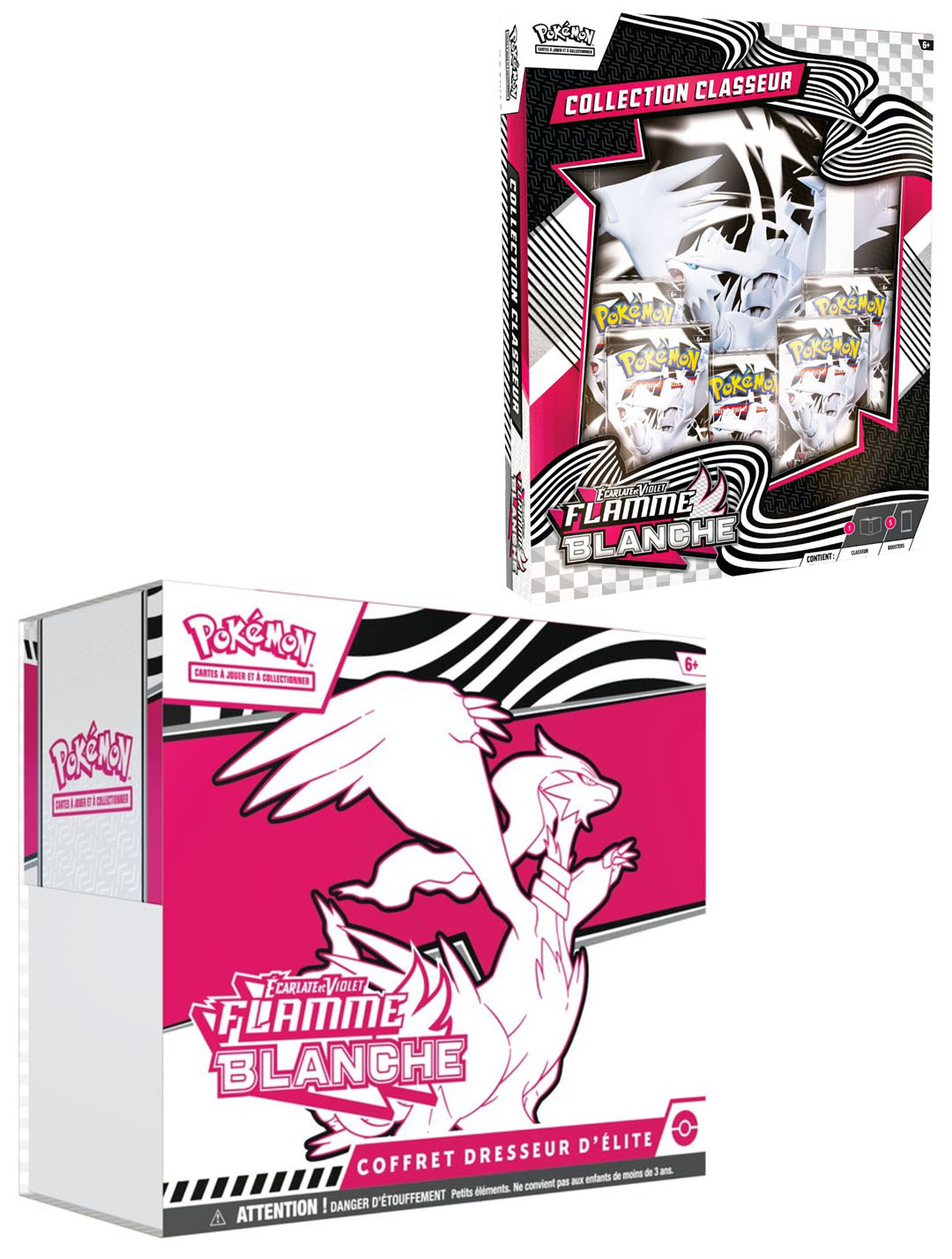 Pokémon - Pack - 1 ETB Reshiram Flamme Blanche + 1 Coffret Collection classeur Flamme Blanche - EV10.5 - en français