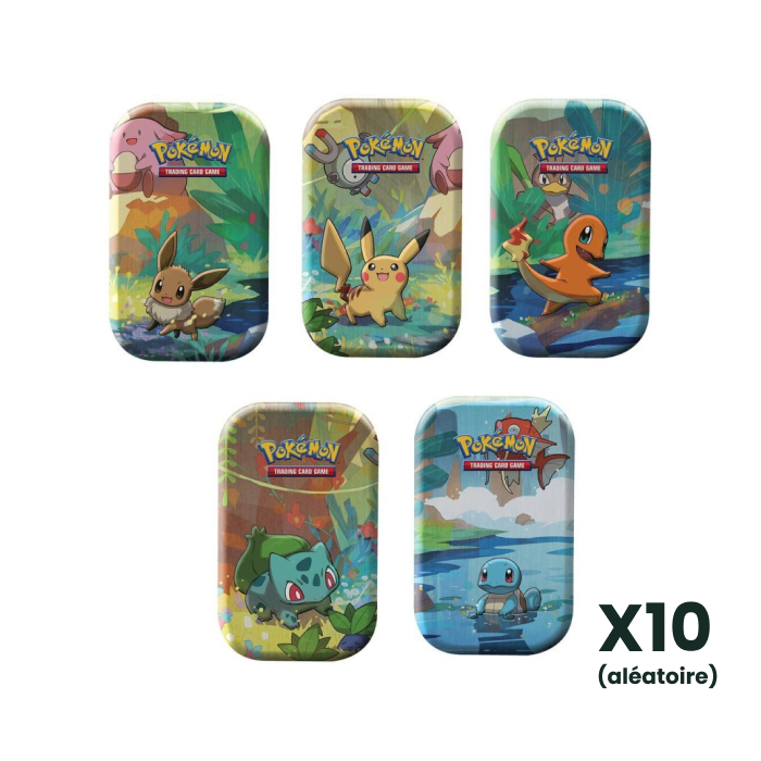 Pokémon - Pack - Lot de 10 mini tins (aléatoire) “Amis de Kanto” - en français