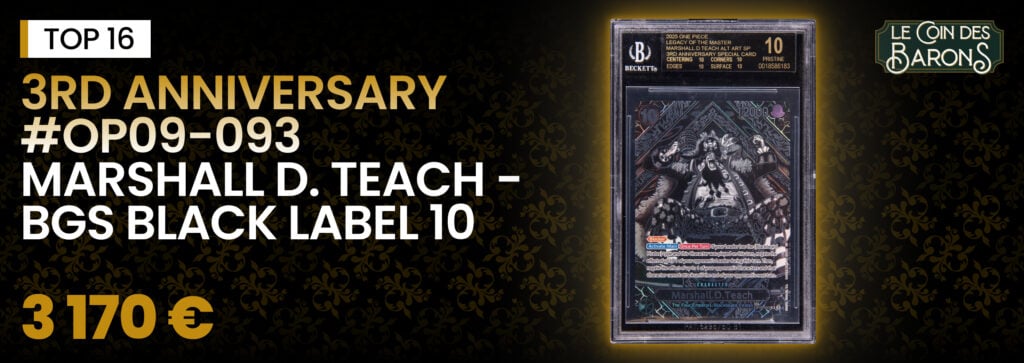 Legacy of the Master 3rd Anniversary #OP09-093 Marshall D. Teach - BGS Black Label 10 - 3 170 €