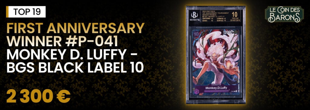 First Anniversary Tournament Winner Promo #P-041 Monkey D. Luffy - BGS Black Label 10 - 2 300 €