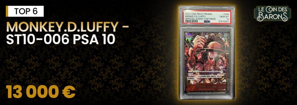 Monkey.D.Luffy - ST10-006
PSA 10 - 13 000 €