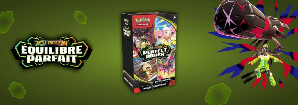 Bundle 6 boosters Méga-Évolution - ME03
Sortie prévue le 27 Mars 2026