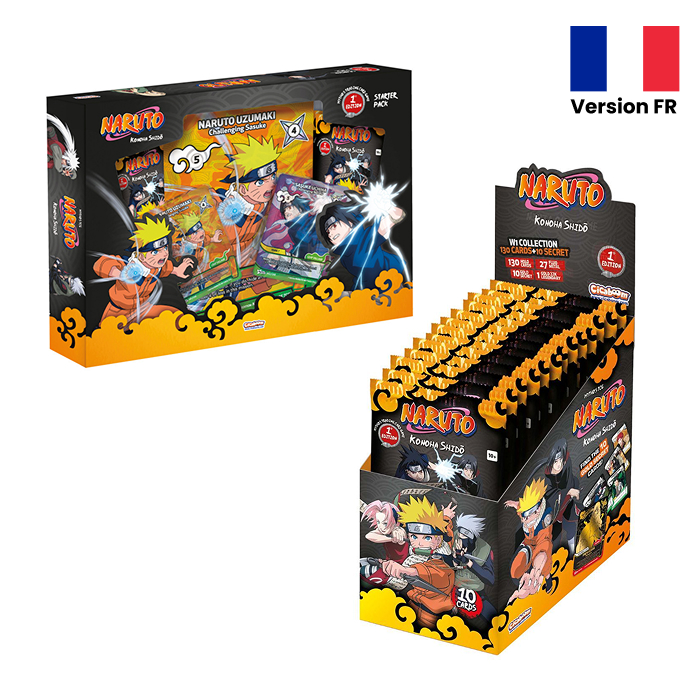 Naruto Mythos - Pack - 1 display Konoha Shidō + 1 Coffret Konoha Shidō - en français