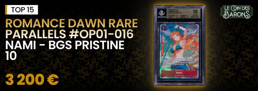 Romance Dawn Rare Parallels #OP01-016 Nami
BGS Pristine 10 - 3 200 €