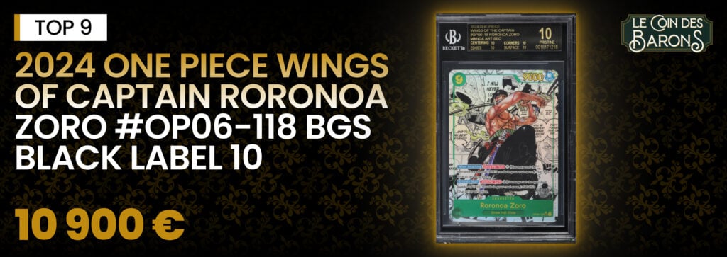 2024 One Piece Wings Of Captain Alt Art Roronoa Zoro #OP06-118 - BGS Black Label 10 - 10 900 €