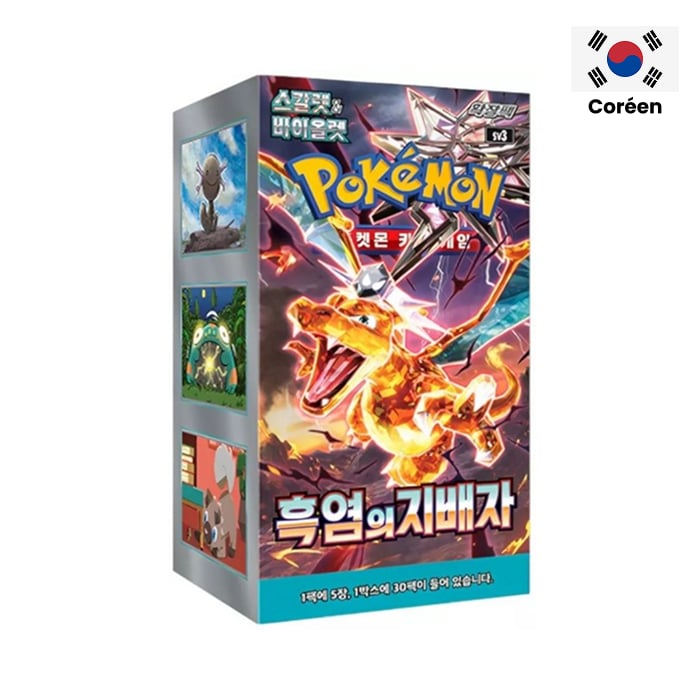 Pokémon - Display - Ruler of Black Flame - SV3 - Boîte de 30 Boosters en coréen
