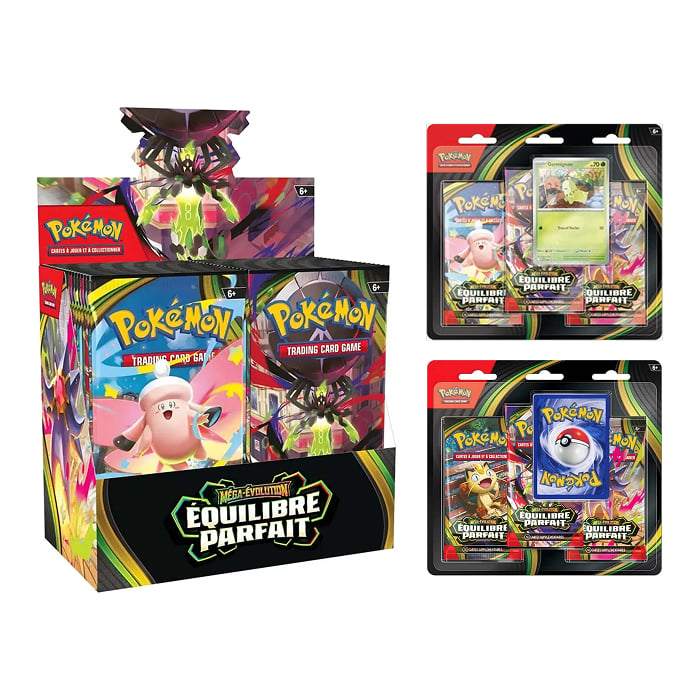 Pokémon - Pack - Duo de Tripack Equilibre Parfait ME03 + 1 display Equilibre Parfait ME03 - en français