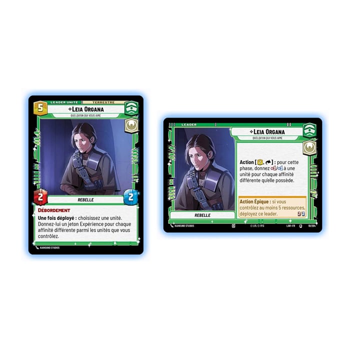 Star Wars Unlimited - Deck - Leia Organa - Sans Foi ni Loi - Set 7 - en français