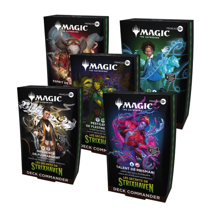 Magic The Gathering - Pack - 5 Decks Commander - Les Secrets de Strixhaven - en français