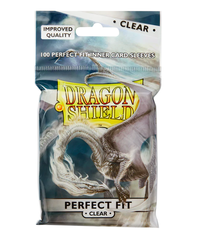 Dragon Shield - Standard Perfect Fit Sleeves - Clear / Clear - 100 Sleeves
