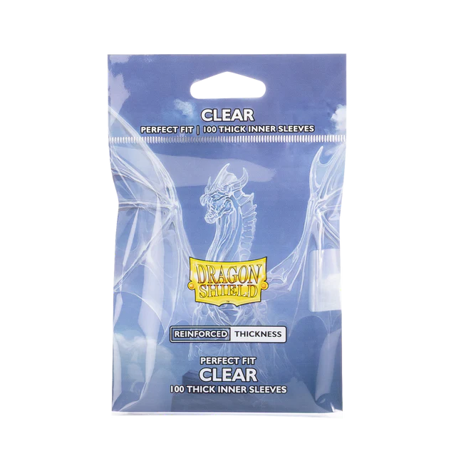 Dragon Shield - Standard Perfect fit - Inner Sleeves - Thick Inner Clear - 100 Sleeves