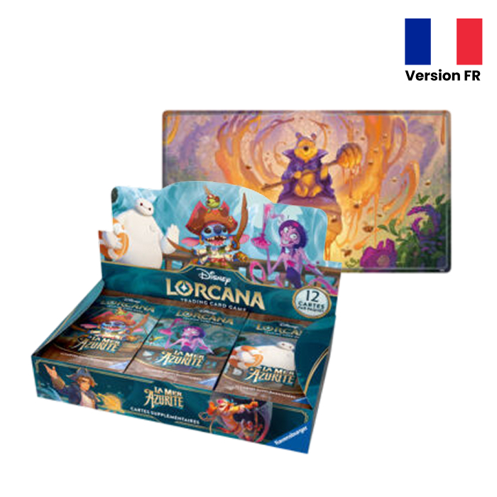 Lorcana - Pack - 1 Display Chapitre 6 + 1 Playmat - La Mer Azurite - Winnie l'Ourson - en Français