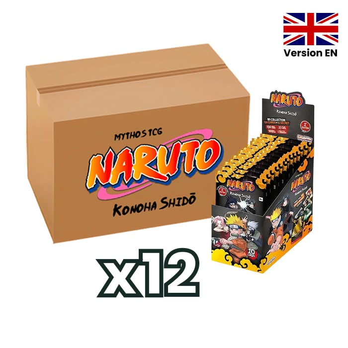 Naruto Mythos TCG - CASE - Konoha Shidō - Carton de 12 display en anglais - ÉDITION 2