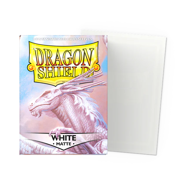 Dragon Shield - Standard Sleeves - Matte White - 100 Sleeves