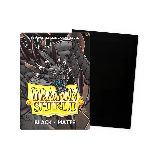 Dragon Shield - Small Sleeves - Japanese - Matte Black - 60 Sleeves