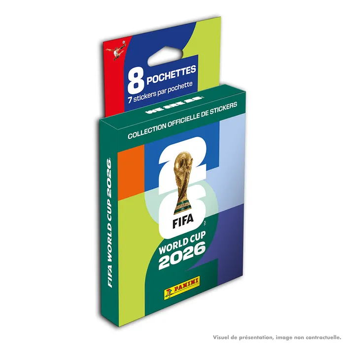 Panini - Blister - 8 Pochettes - 56 Stickers - Coupe du Monde de la FIFA 2026 - Adrenalyn XL - en français