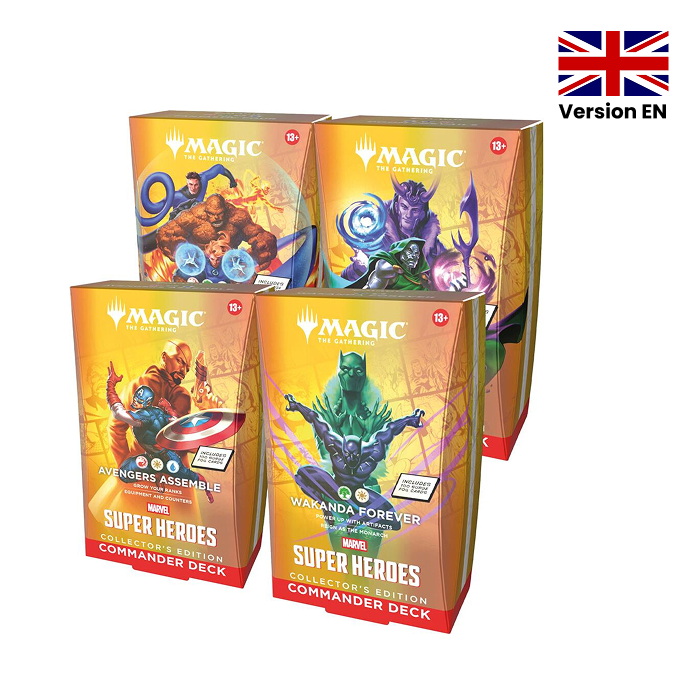 Magic The Gathering - Decks - Pack 4 Deck Commander Collector's - Marvel Super Heroes - en anglais