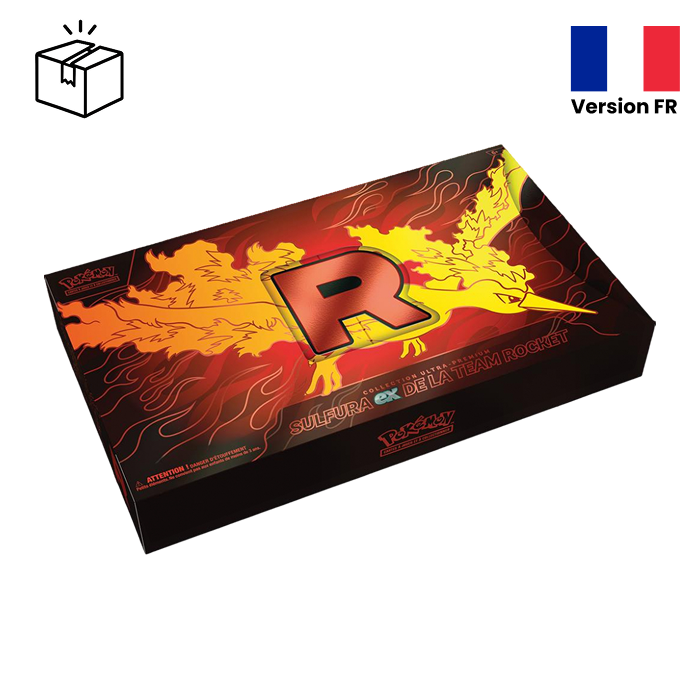 Pokémon - Coffret Collection Ultra-Premium - Sulfura ex de la Team Rocket - UPC en français (scellage abîmé)