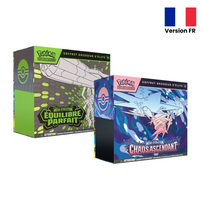 Pokémon - Pack - 1 ETB Equilibre Parfait ME03 + 1 ETB Chaos Ascendant ME04 - en français