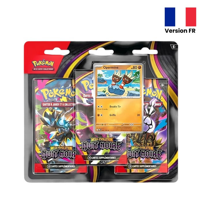 Pokémon - Tripack (carte promo aléatoire) - Nuit Noire - ME05 - en français