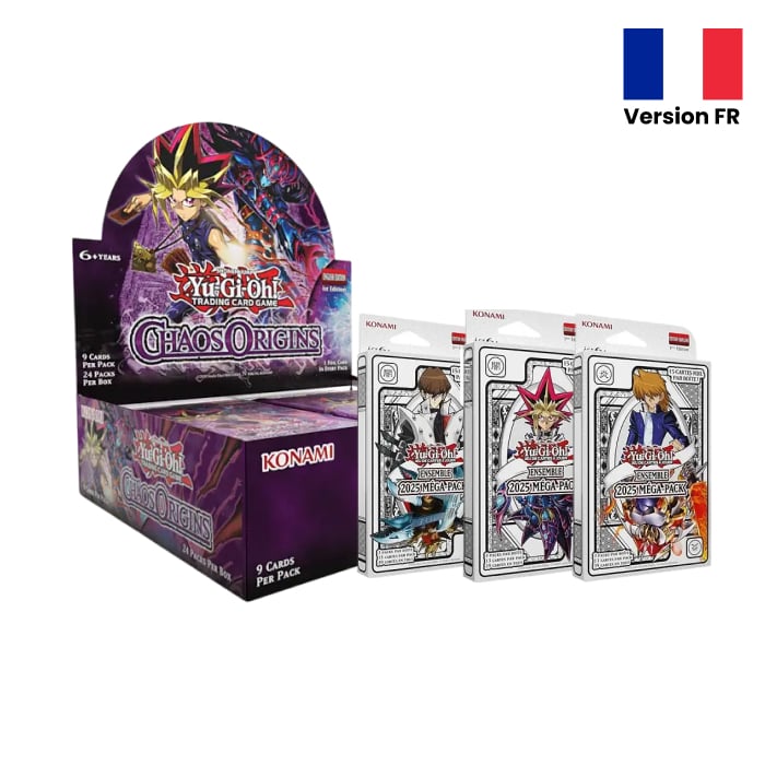 Yu-Gi-Oh - 1 Display Les Origines du Chaos CORI + 3 Mega-Pack MP25 - en francais