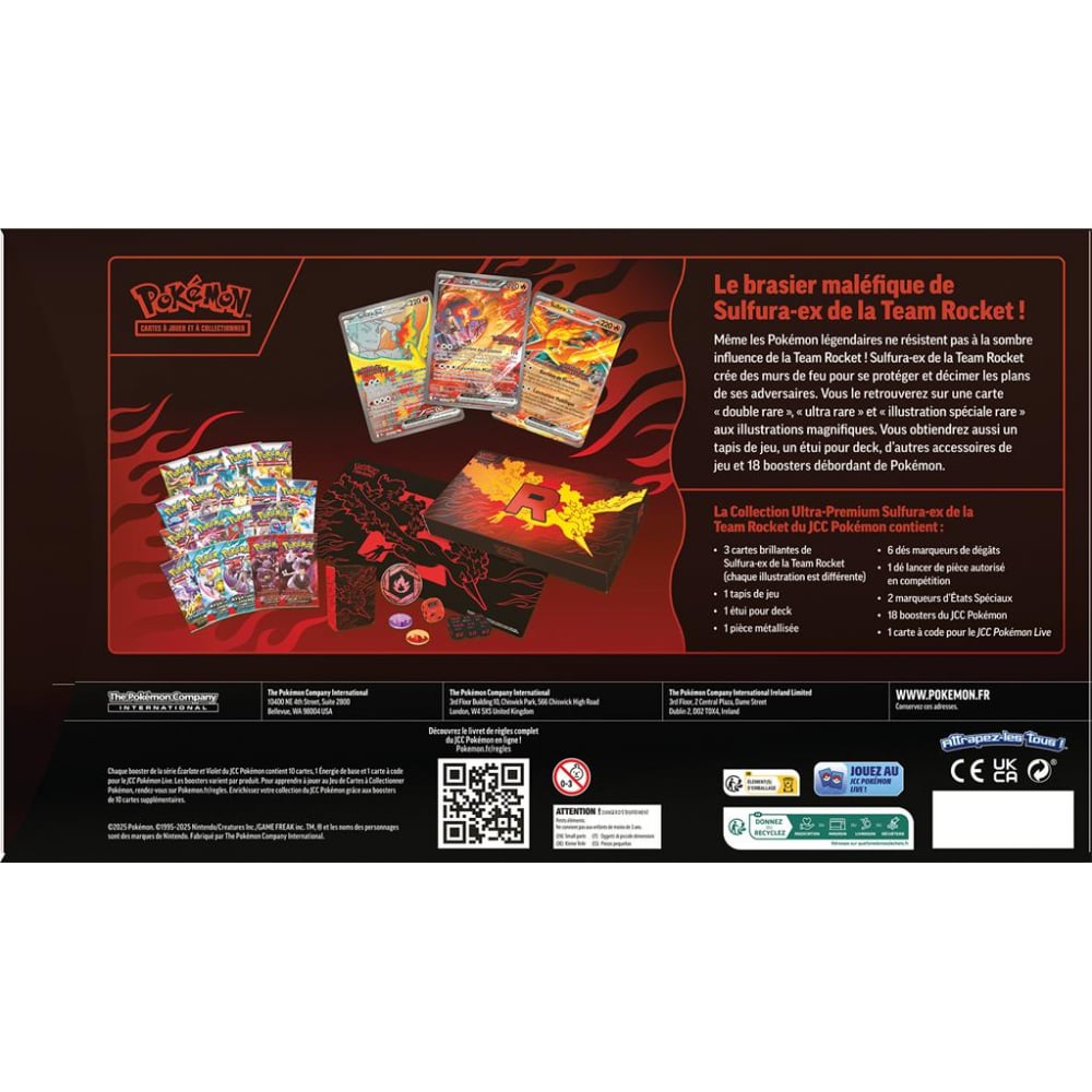 Pokémon - Coffret Collection Ultra-Premium - Sulfura ex de la Team Rocket - UPC en français (scellage abîmé)