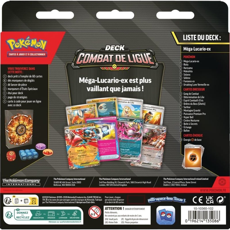 Pokémon - Deck de Combat de Ligue - Méga Lucario EX - en français
