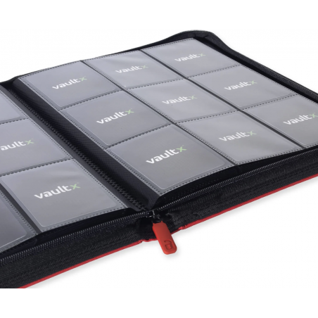 Vaultx - Binder - Zip - 9 pochettes par page - Rouge