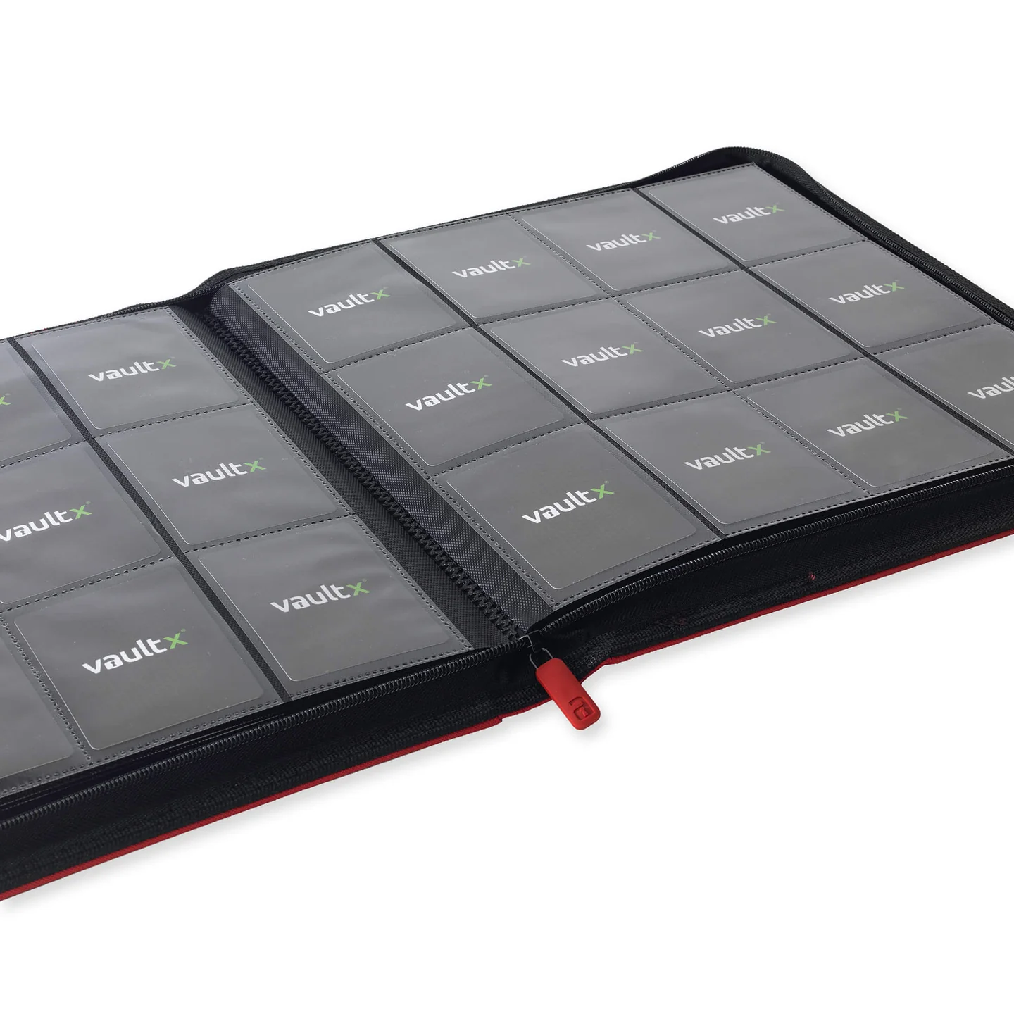 Vaultx - Binder - Zip - 12 pochettes par page - Rouge