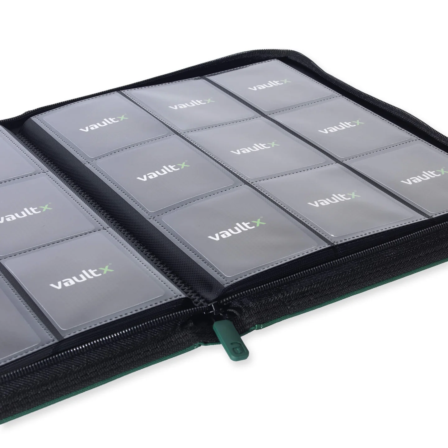 Vaultx - Binder - Zip - 9 pochettes par page - Vert