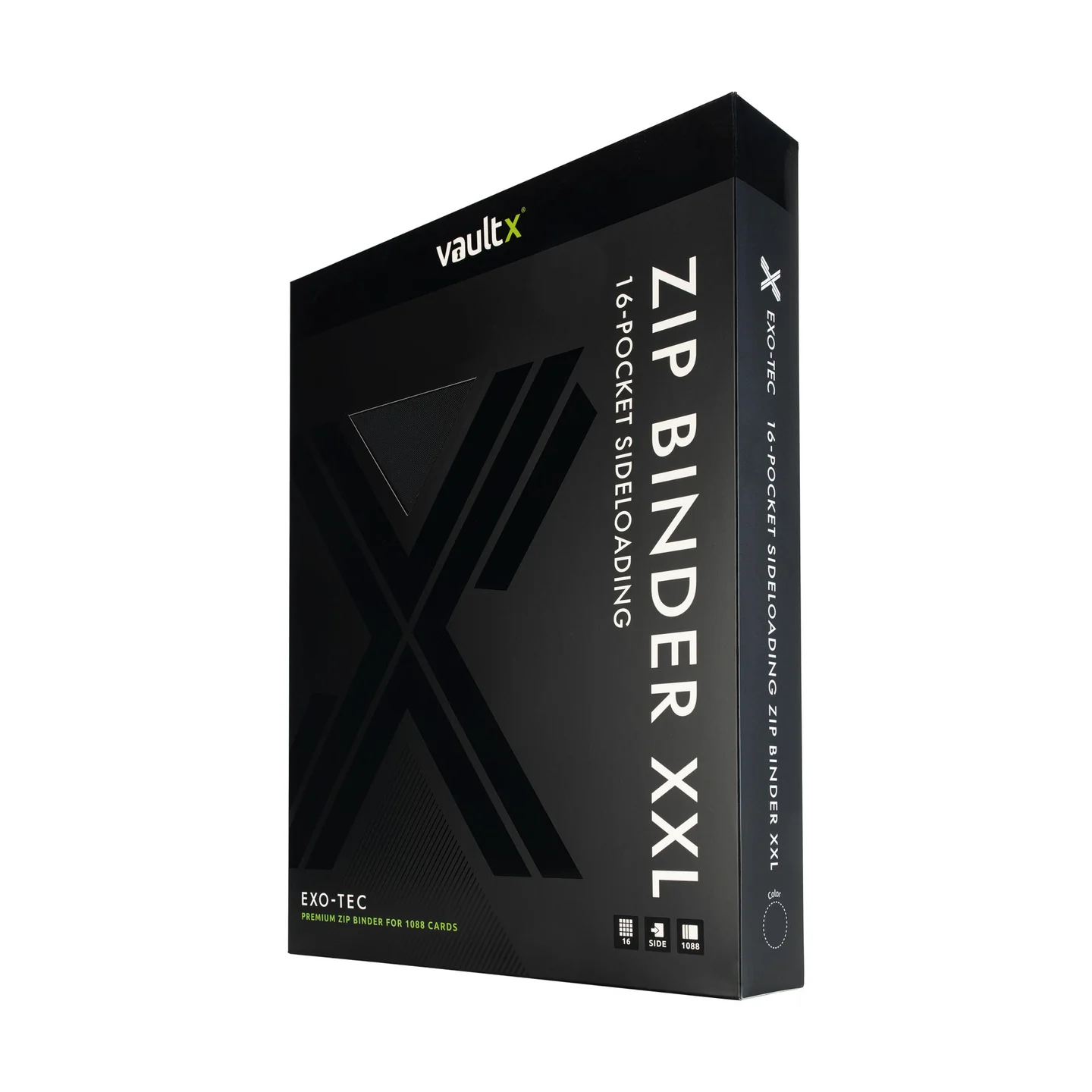 Vaultx - Binder - Zip - 16 pochettes par page - Noir